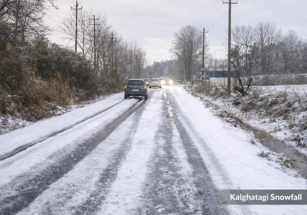 Kalghatgi Rain Today Brings Unprecedented Hailstorm Village Looks Like Manali as Snow Blankets the Ground